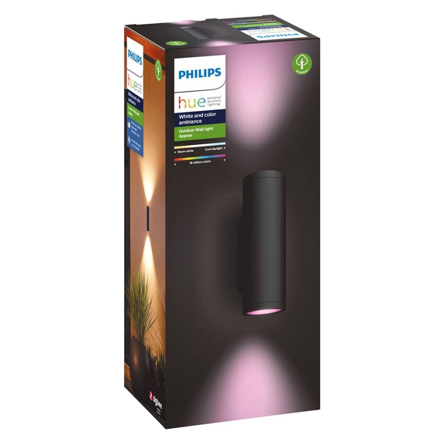 Philips - LED RGBW Dimbar vägglampa utomhus Hue APPEAR 2xLED/8W/230V IP44
