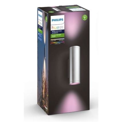 Philips - LED RGBW Dimbar vägglampa utomhus Hue APPEAR 2xLED/8W/230V IP44