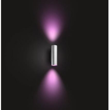 Philips - LED RGBW Dimbar vägglampa utomhus Hue APPEAR 2xLED/8W/230V IP44
