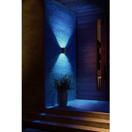 Philips - LED RGBW Dimbar vägglampa utomhus Hue RESONATE 2xLED/8W/230V 2000-6500K IP44