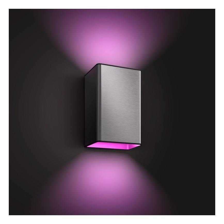 LED RGBW Dimbar vägglampa utomhus Hue RESONATE 2xLED/8W/230V 2000-6500K IP44