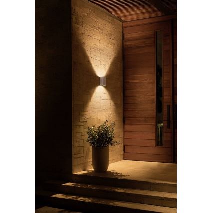 LED RGBW Dimbar vägglampa utomhus Hue RESONATE 2xLED/8W/230V 2000-6500K IP44