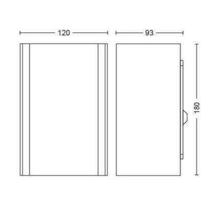 LED RGBW Dimbar vägglampa utomhus Hue RESONATE 2xLED/8W/230V 2000-6500K IP44
