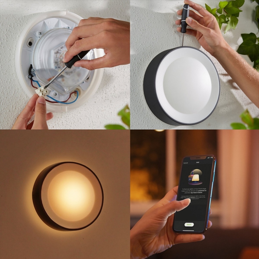 Philips - LED RGBW Dimbar vägglampa utomhus Hue DAYLO LED/15W/230V 2000-6500K IP44