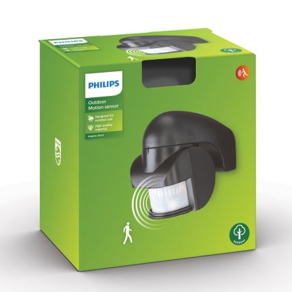 Philips - Utomhusrörelsesensor IP44 svart