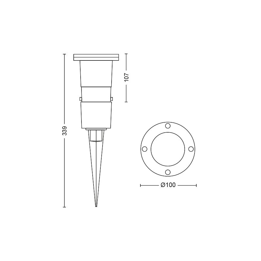 Philips - Utomhus LED lampa  1xGU10/5W/230V IP44