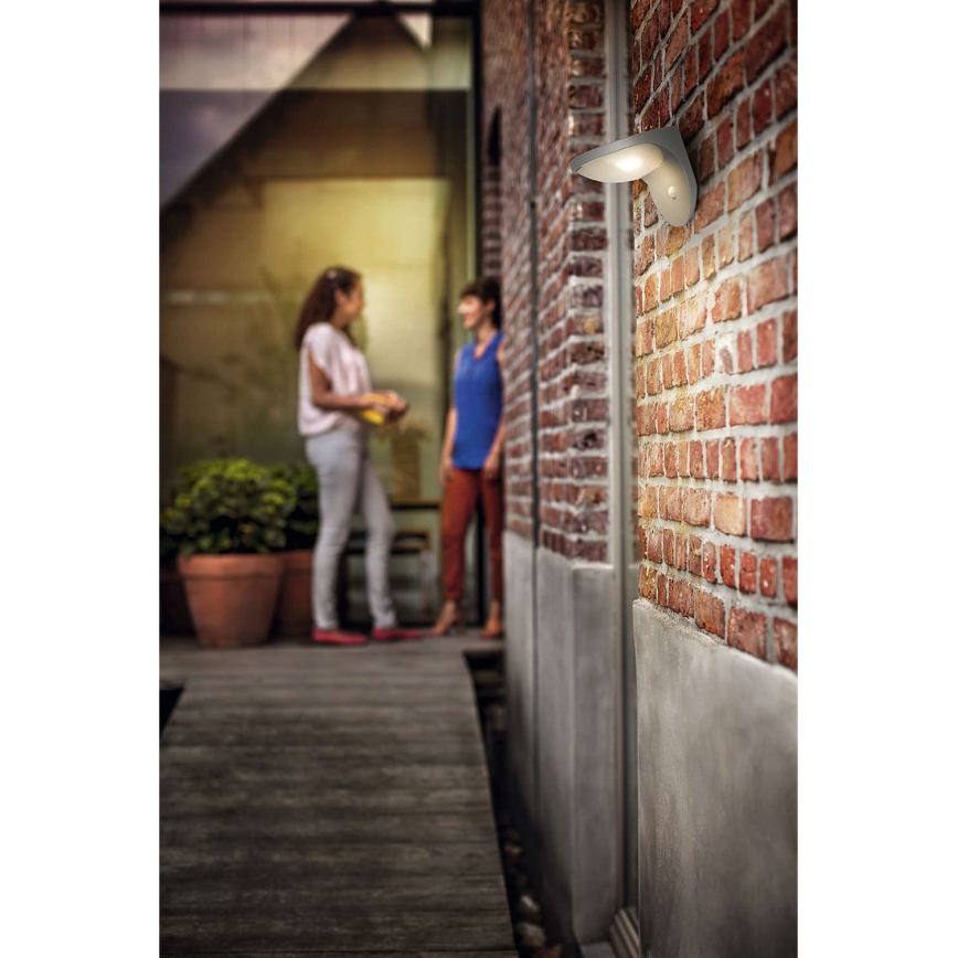 Philips 17808/87/16 - LED Solarlampa med rörelse- och skymningssensor MYGARDEN DUSK 1xLED/1W/3,7V 2200 mAh IP44