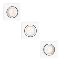 Philips - 3-pack infälld downlight 1xGU10/5,5W/230V