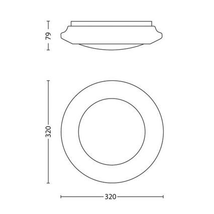 Philips - LED taklampa LED/16W/230V 2700K