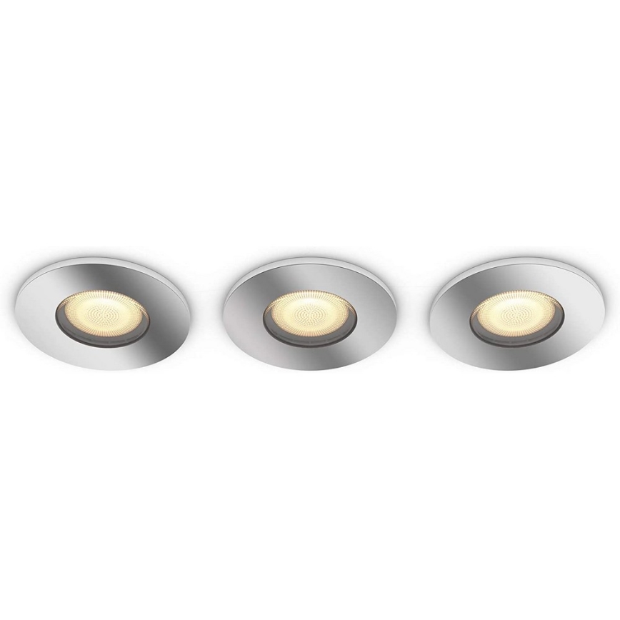Philips - SET OM 3 LED Dimbara Badrumsarmaturer Hue ADORE 1xGU10/5W/230V IP44 + fjärrkontroll