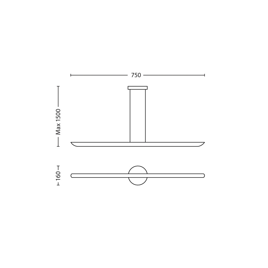Philips 40747/48/16 - LED ljusreglerad ljuskrona på textilsladd MYLIVING SELV 2xLED/7,5W/230V