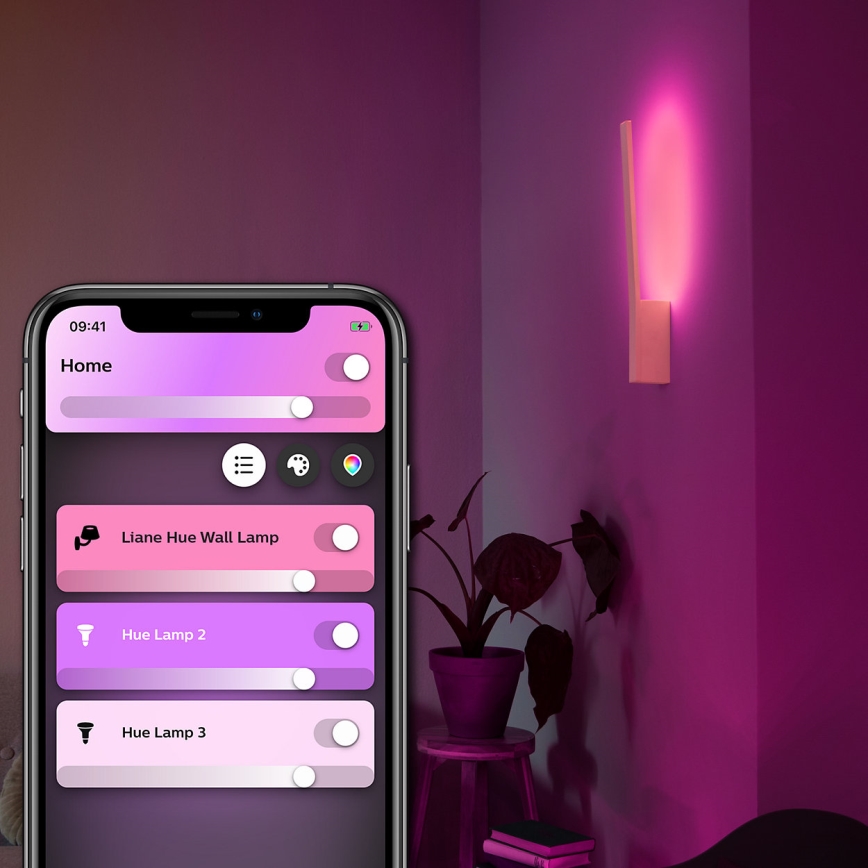 Philips - LED RGBW-dimmbar vägglampa Hue LIANE White And Color Ambiance LED/12W/230V