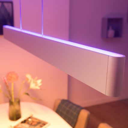 Philips - LED RGBW Ljusreglerad ljuskrona på textilsladd Hue ENSIS White And Color Ambiance 2xLED/39W/230V