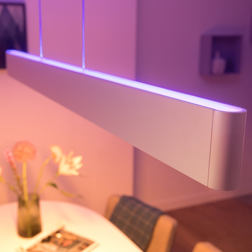 Philips - LED RGBW Ljusreglerad ljuskrona på textilsladd Hue ENSIS White And Color Ambiance 2xLED/39W/230V