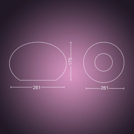 Philips - LED RGB Dimbar bordslampa Hue FLOURISH White And Color Ambiance 1xE27/9,5W/230V