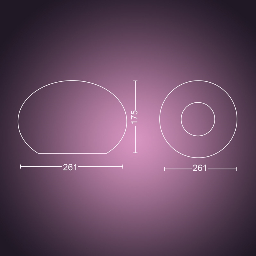 Philips - LED RGB Dimbar bordslampa Hue FLOURISH White And Color Ambiance 1xE27/9,5W/230V