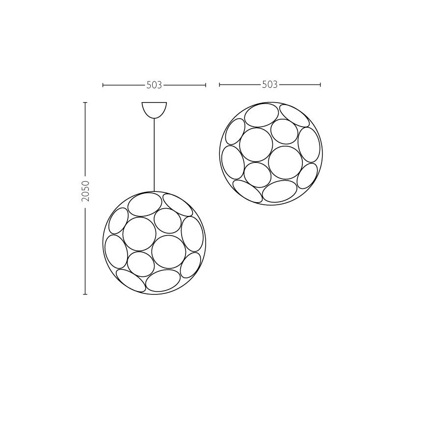 Philips 40913/31/PN - Tak Hängande lampa MYLIVING RING E27/60W/230V