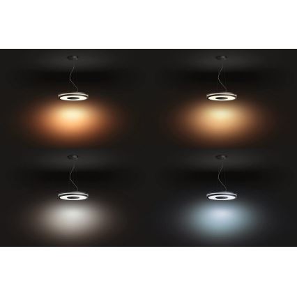 Philips 40984/30/P7 - Dimbar LED-lampakrona med snöre Hue BEING LED/39W/230V + Fjärrkontroll 