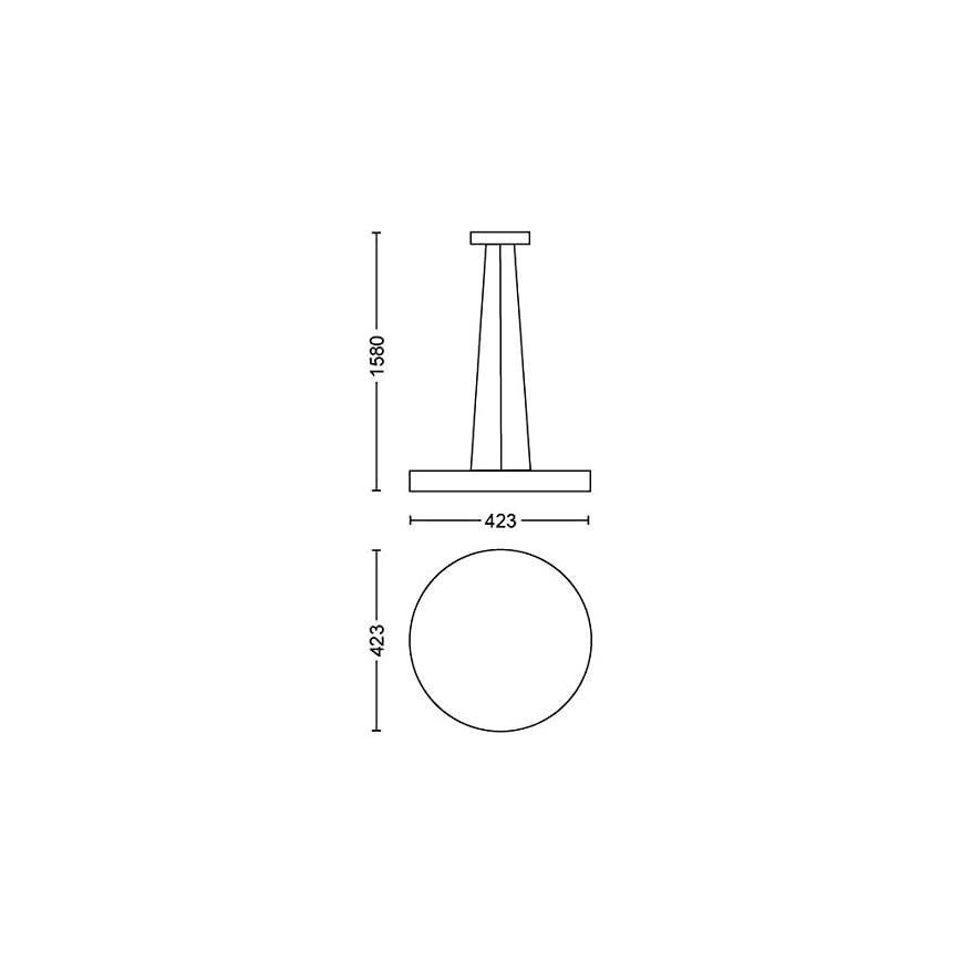 Philips 40984/30/P7 - Dimbar LED-lampakrona med snöre Hue BEING LED/39W/230V + Fjärrkontroll 
