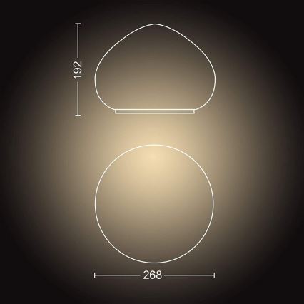 Philips - LED Dimbar lampa Hue WELLNER 1xE27/8,5W/230V + fjärrkontroll