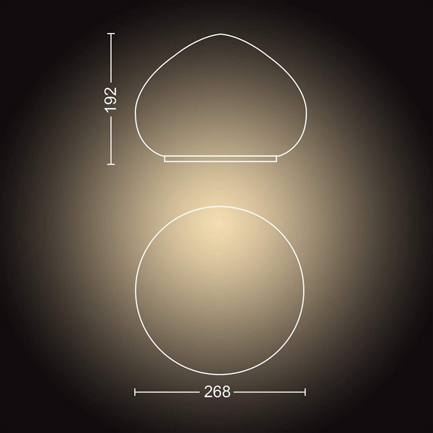 Philips - LED Dimbar lampa Hue WELLNER 1xE27/8,5W/230V + fjärrkontroll