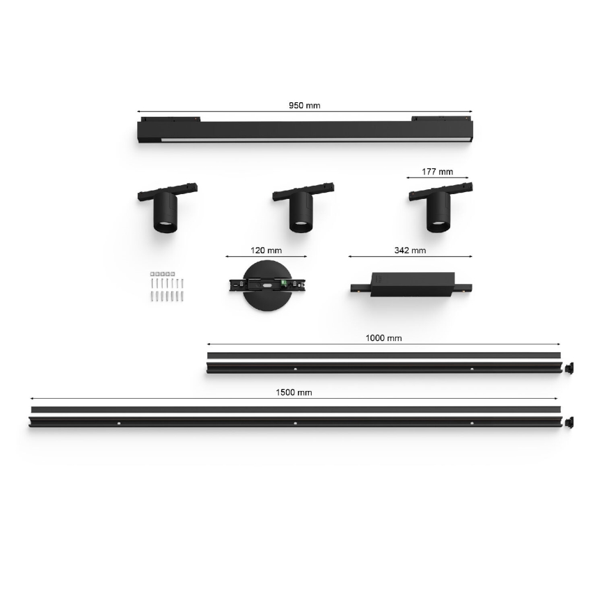 Philips - SET 4x LED RGB Dimbart belysningsarmatur för Hue-skena PERIFO LED RGB/44,6W/230V 2000-6500K