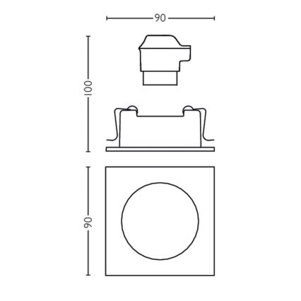 Philips 50191/87/PN - Lampupphängning MYLIVING ENNEPER 1xGU10/5.5W/230V