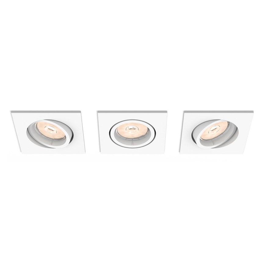 Philips - 3-pack infälld downlight 1xGU10/5,5W/230V