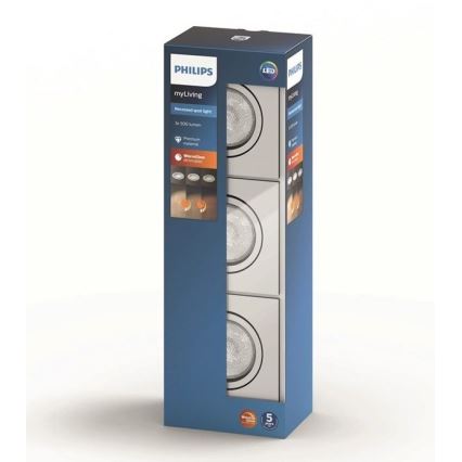 Philips  50393/11/P0 - SET 3xLED Dimbar belysning SHELLBARK LED/4,5W/230V