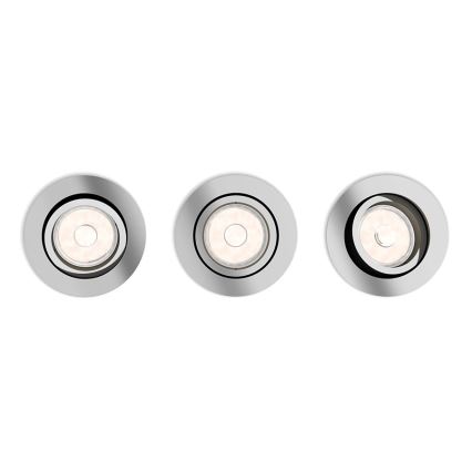 Philips 50393/11/PN - SET 3x Infälld Belysning MYLIVING DONEGAL 1xGU10/5,5W/230V