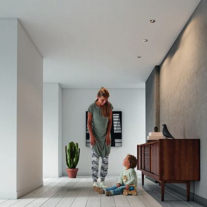 Philips - Set med 3 dimbara LED RGBW infällda downlights 1xGU10/4,8W/230V matt krom + fjärrkontroll