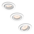 Philips 50393/31/PN - Set med 3 infällda spottar DONEGAL 1xGU10/5,5W/230V
