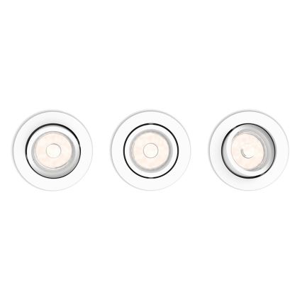 Philips 50393/31/PN - Set med 3 infällda spottar DONEGAL 1xGU10/5,5W/230V