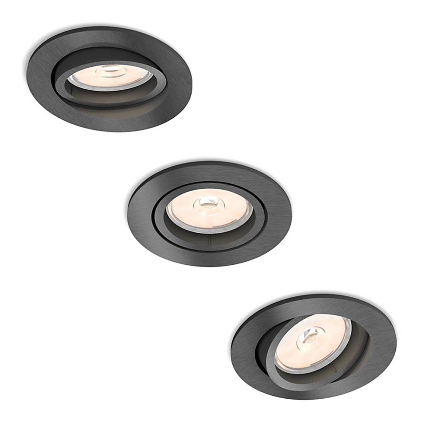Philips 50393/99/PN - SET 3x Infälld Belysning MYLIVING DONEGAL 1xGU10/5,5W/230V