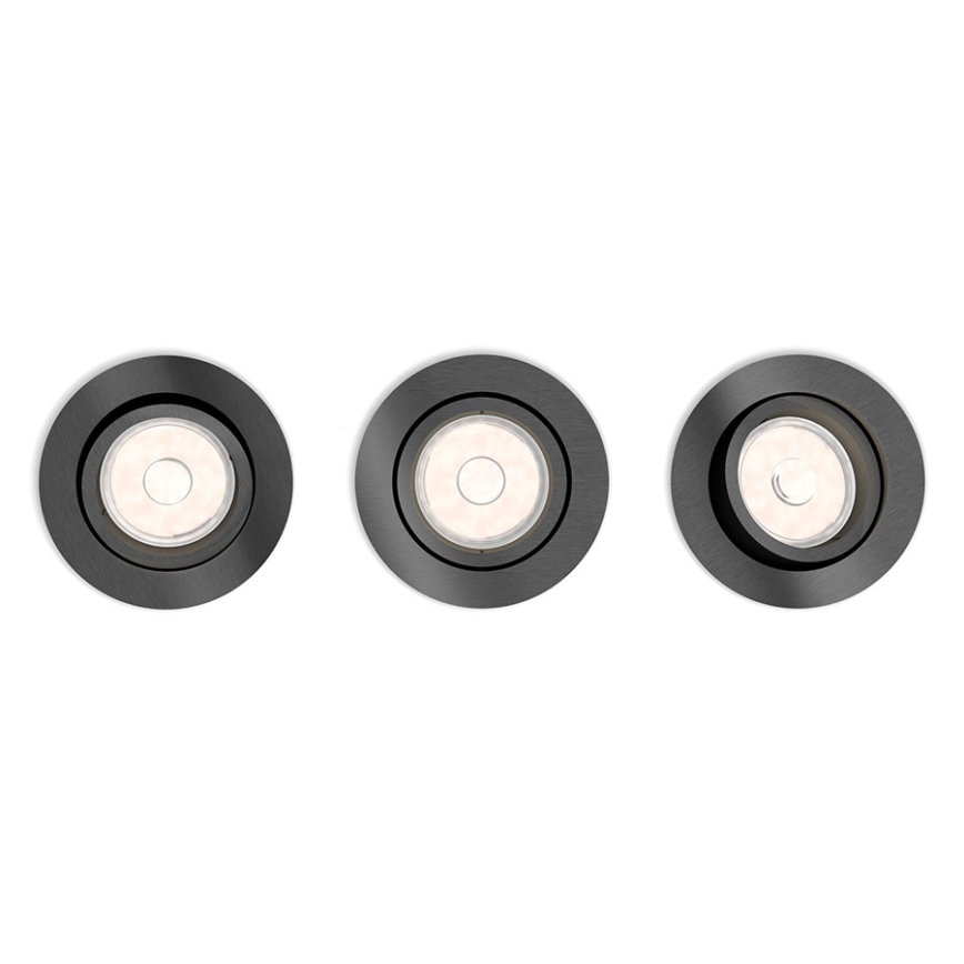 Philips 50393/99/PN - SET 3x Infälld Belysning MYLIVING DONEGAL 1xGU10/5,5W/230V