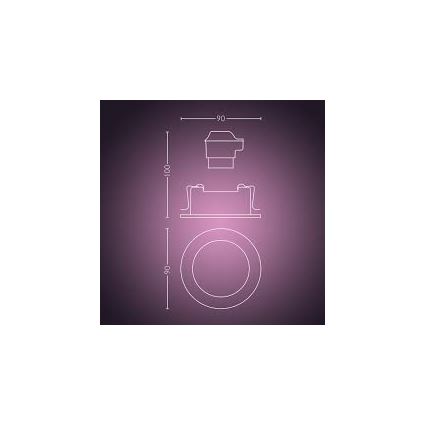 Philips - LED RGBW Ljusreglerad upphängd taklampa Hue CENTURA 1xGU10/5,7W/230V