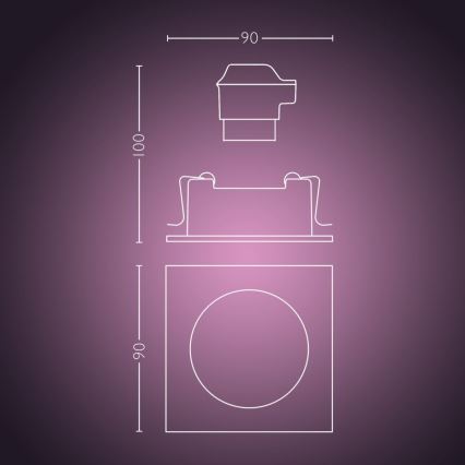 Philips - LED RGB Ljusreglerad upphängd taklampa Hue CENTURA 1xGU10/5,7W/230V