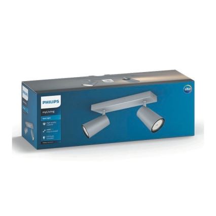 Philips 50572/48/PN - LED Spotlight MYLIVING PAISLEY 2xGU10/5,5W/230V