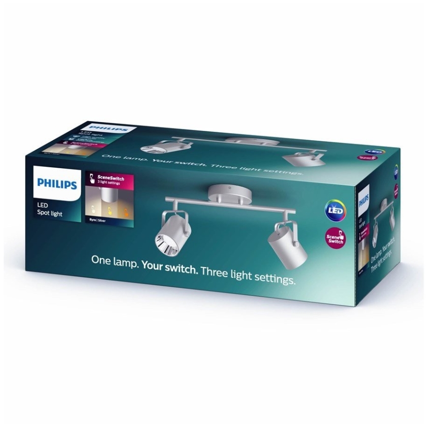 Philips 50662/14/P0 - LED Spotlampa BYRE 2xLED/4,3W/230V 2200/2500/2700K