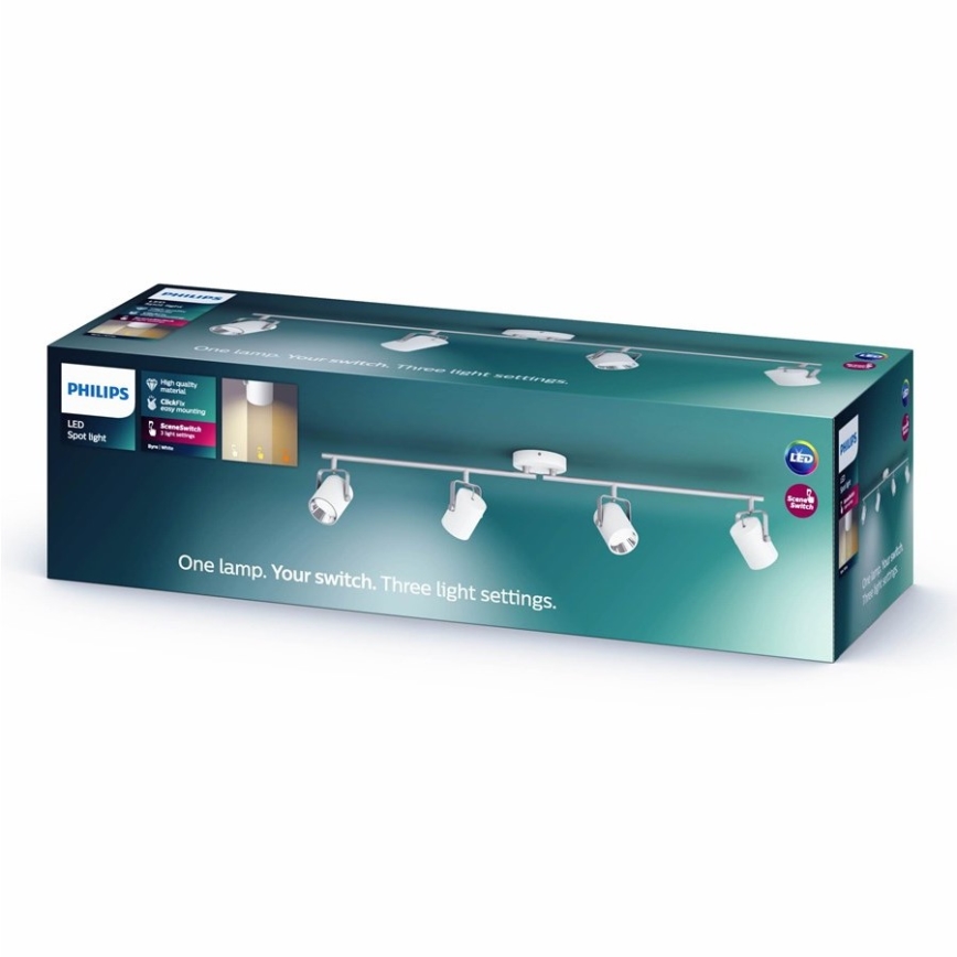 Philips - LED-spotlampa 4xLED/4,3W/230V 2200/2500/2700K