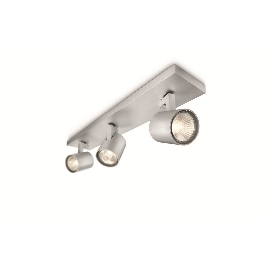 Philips - LED RGBW dimbar spotlampa 3xGU10/4,8W/230V mattkrom + fjärrkontroll