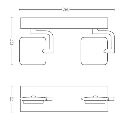 Philips 53192/48/P0 - LED Spotlight MILLENNIUM 2xLED/4,5W/230V
