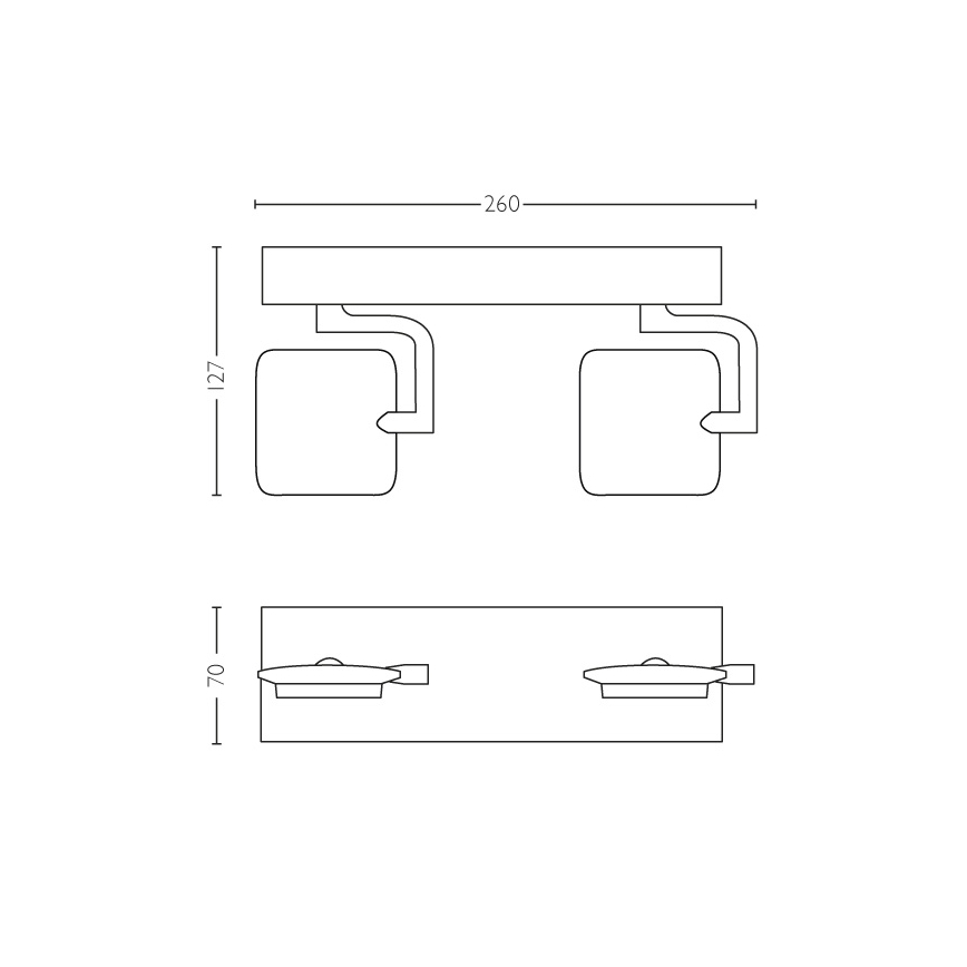 Philips 53192/48/P0 - LED Spotlight MILLENNIUM 2xLED/4,5W/230V