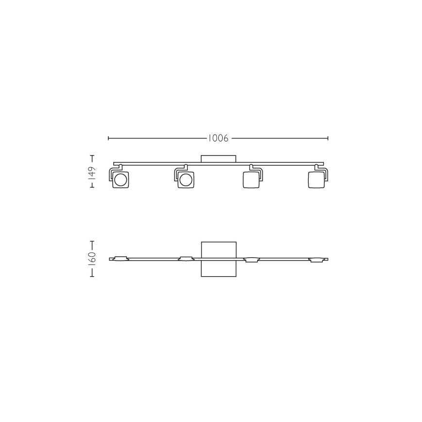 Philips 53194/48/P0 - LED Spotlight MILLENNIUM 4xLED/4,5W/230V