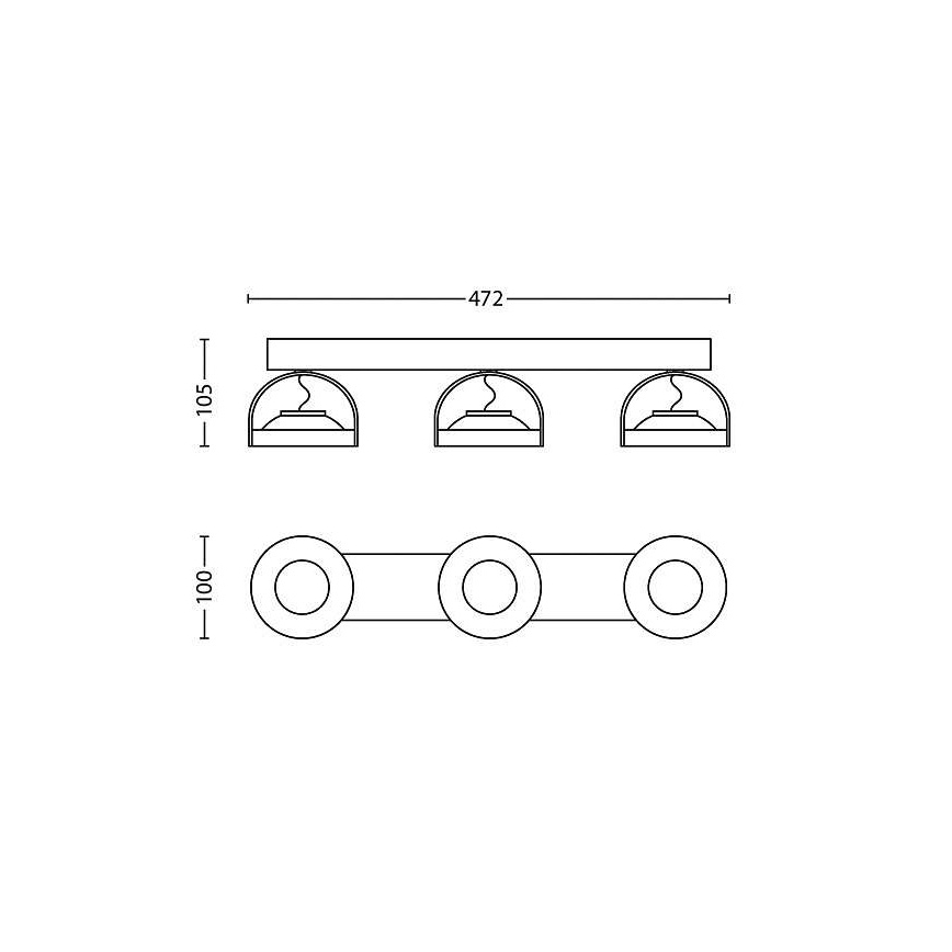 Philips - LED ljusreglerad spotlight 3xLED/4,5W/230V