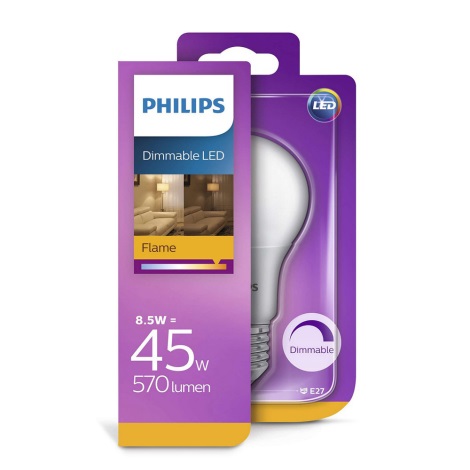 Philips 538627 - Dimbar LED-lampa E27/8,5W/230V 2000K