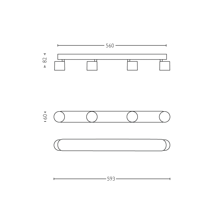 Philips 56244/31/P0 - LED Dimbar spotlight STAR 4xLED/4,5W/230V