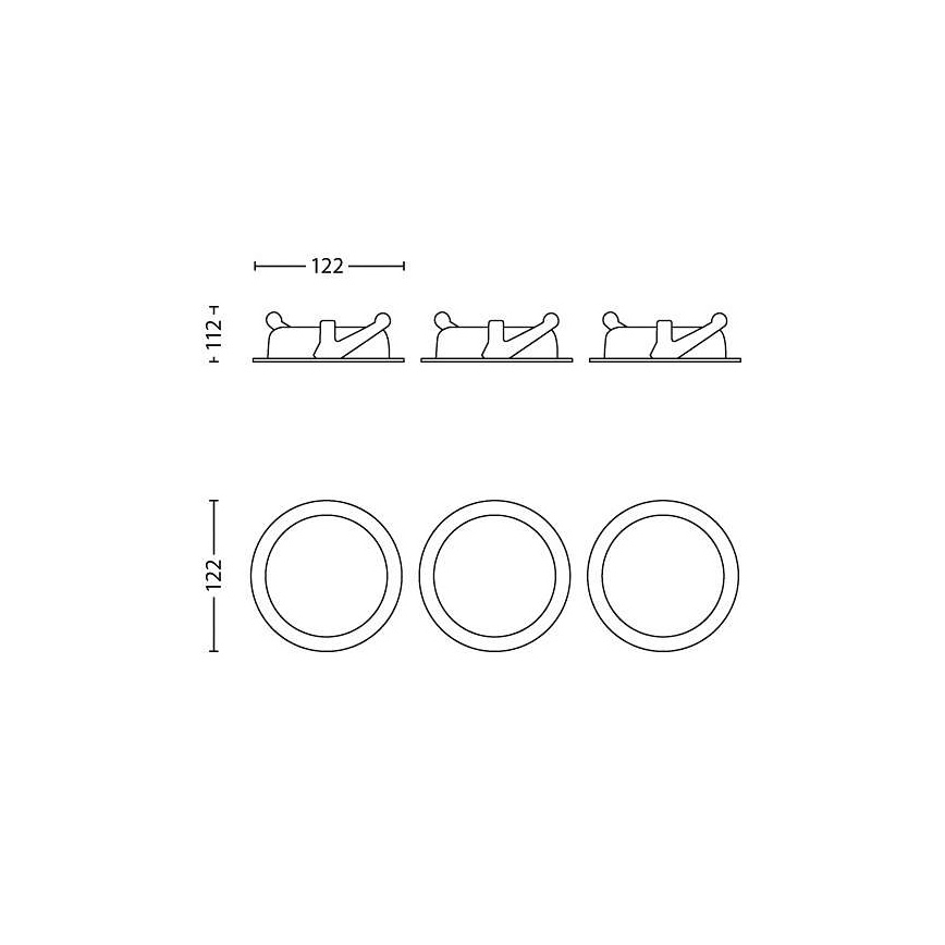 Philips - SET OM 3 dimbara LED infällda taklampor LED/4,5W/230V
