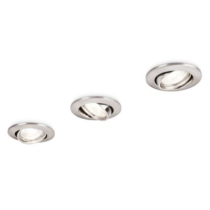 Philips 59243/17/E7 - SET OM 3 infällda taklampor 1xGU10/50W/230V