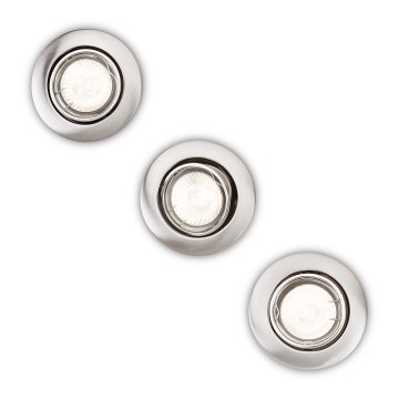 Philips 59243/17/E7 - SET OM 3 infällda taklampor 1xGU10/50W/230V